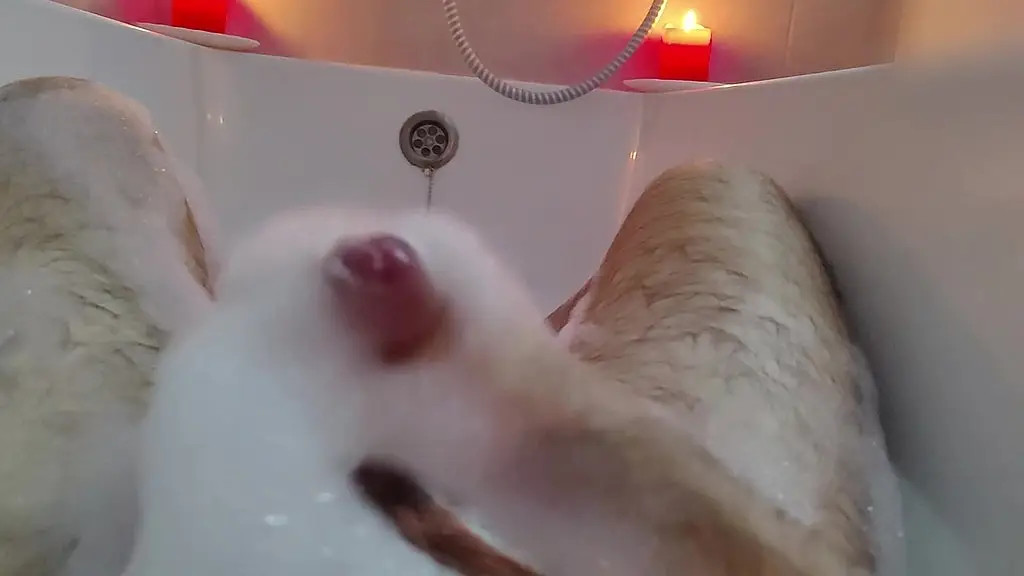 relaxing in the foam — until things got intense