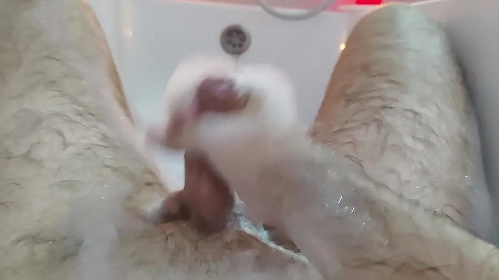 foam, warm water & a very private ending