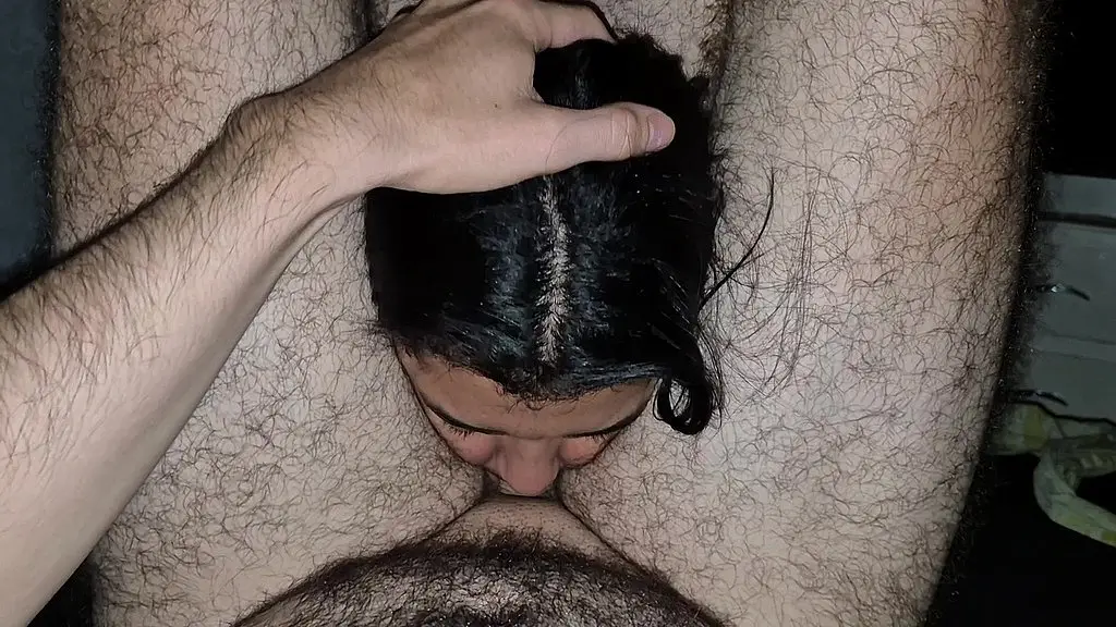 my step-cousin gets stuck with all my cock in his mouth.