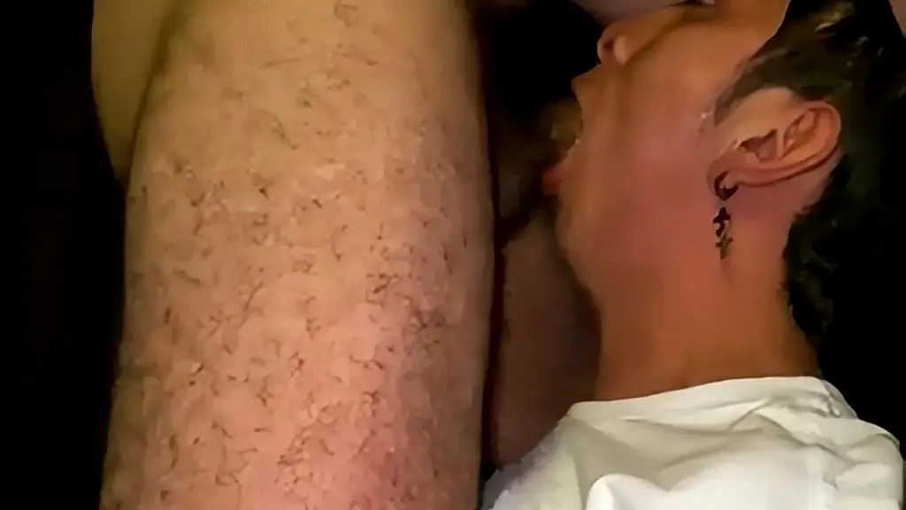 using his mouth hard until he can barely speak