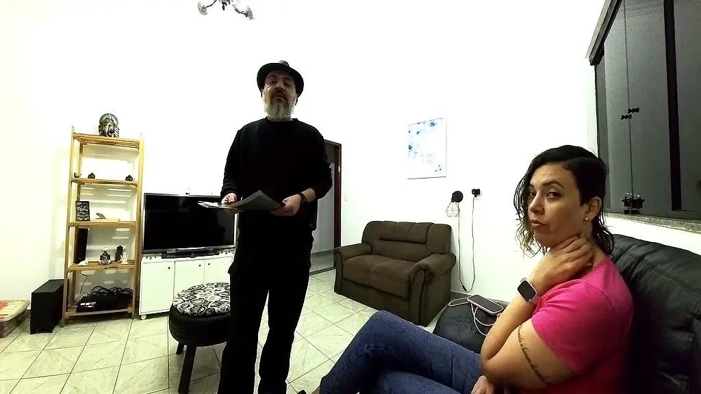 cuckold watches the debt collector fuck his wife. cuckold pov.