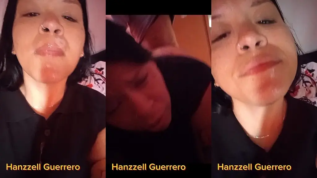 me trago la leche rica de mi chico me pisa la cabeza y termino follada