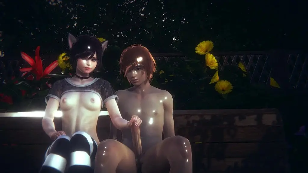 hentai uncensored - kana handjob in a jarden - japanese asian manga anime game porn