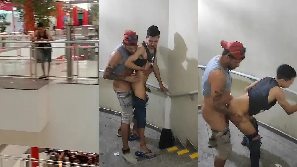 comi o cu do novinho na escadaria do shopping