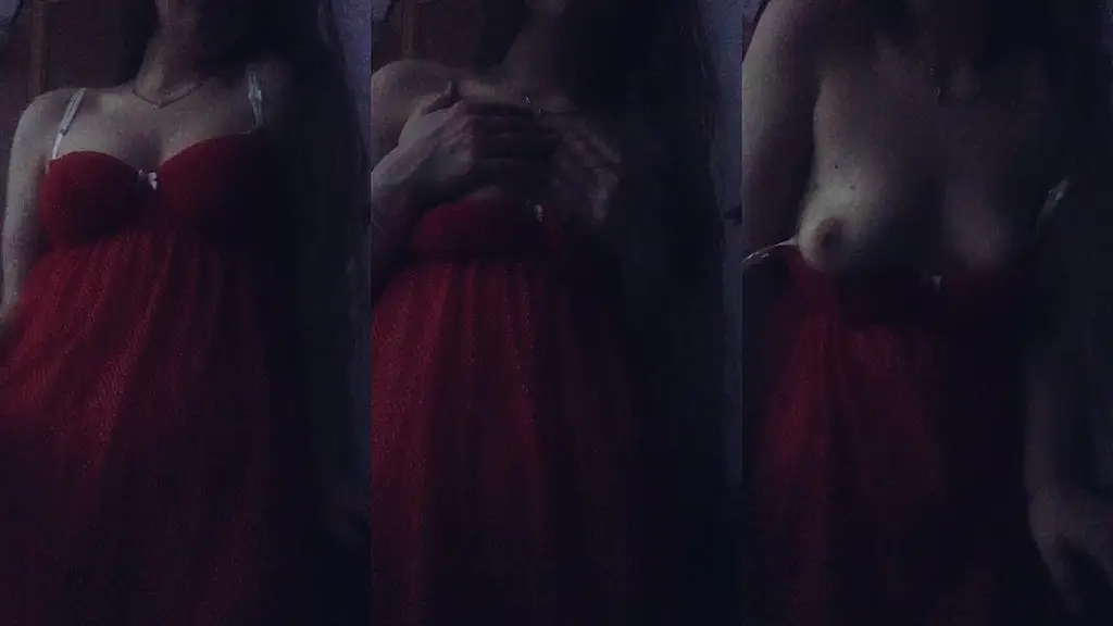 curves in a red dress
