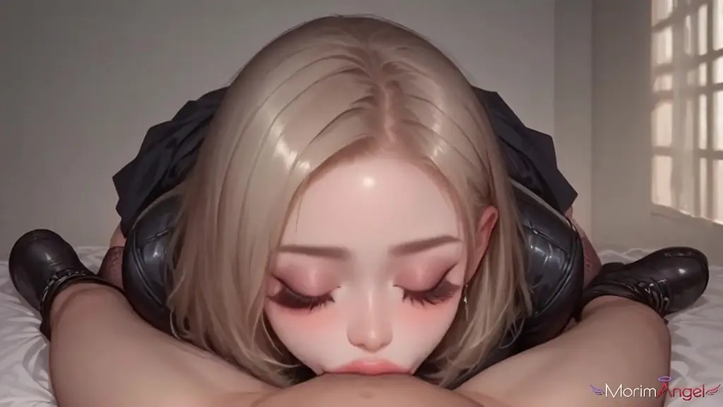 my pale girl with red eyes and blonde bob takes every inch until she cums.[ai]