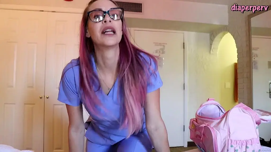 tricking nurse vicki vixx into messy diaper
