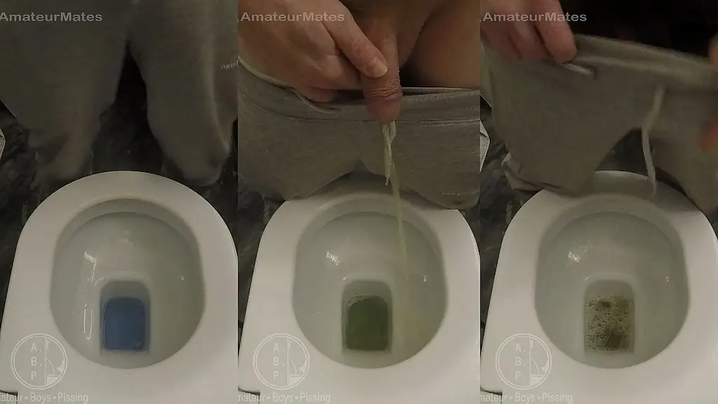amateur boy caught pissing at his friend’s house