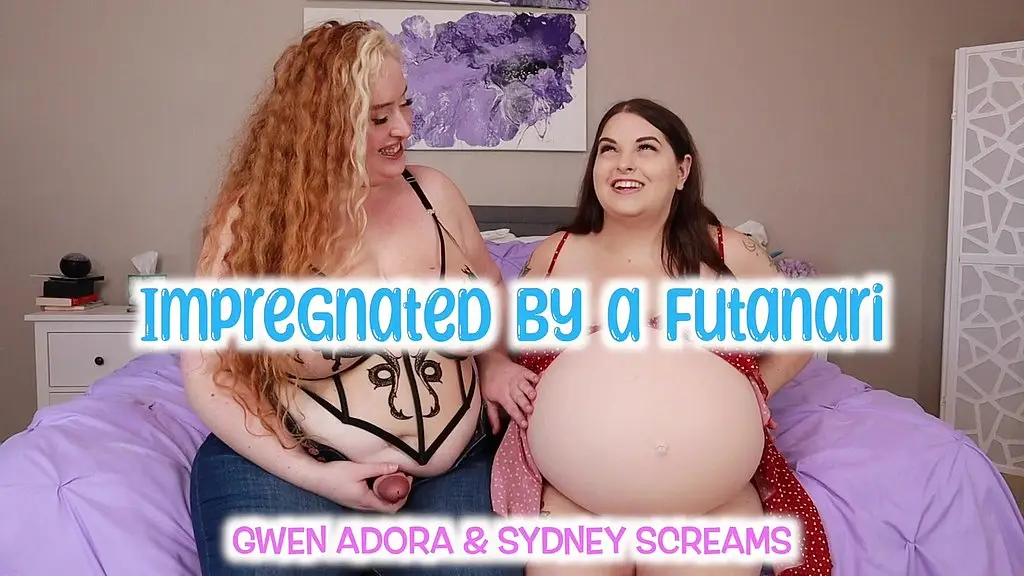 impregnated by a futanari - futa gwen adora feels burning need to breed and impregnates sydney screams with her magic futa cum