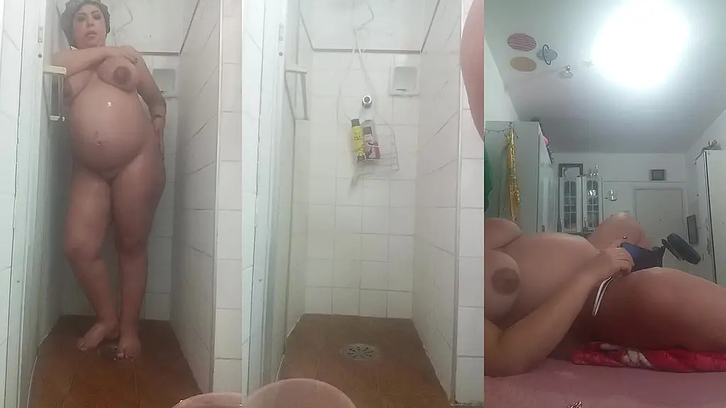 tomando um banho e fazendo chamada de video