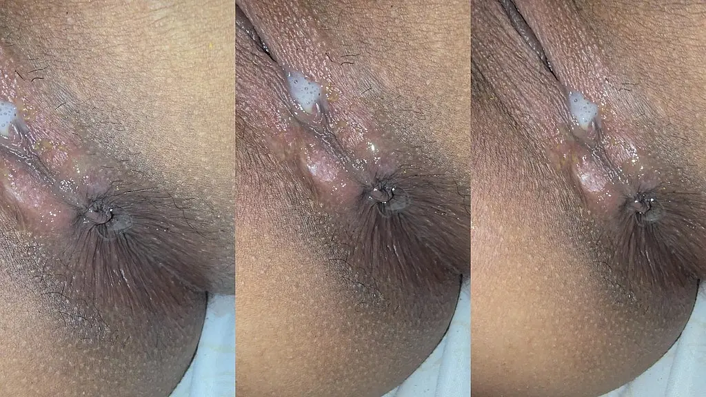 culito de hijastra hace burbujas con semen de papa