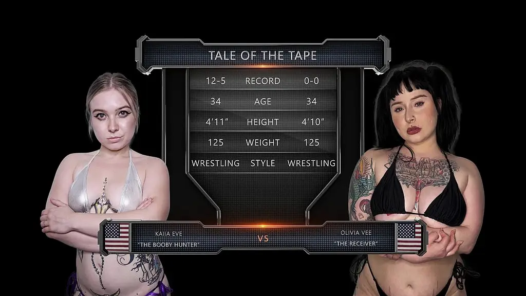 kaiia eve vs olivia vee female wrestling