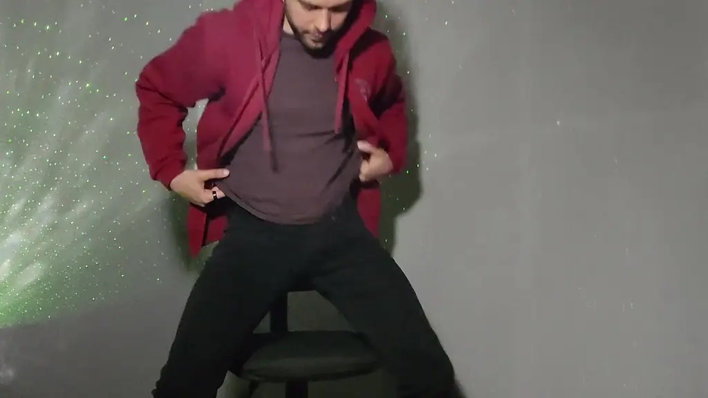 red hood man in a hot striptease, with the hairy model louis ferdinando (full video)