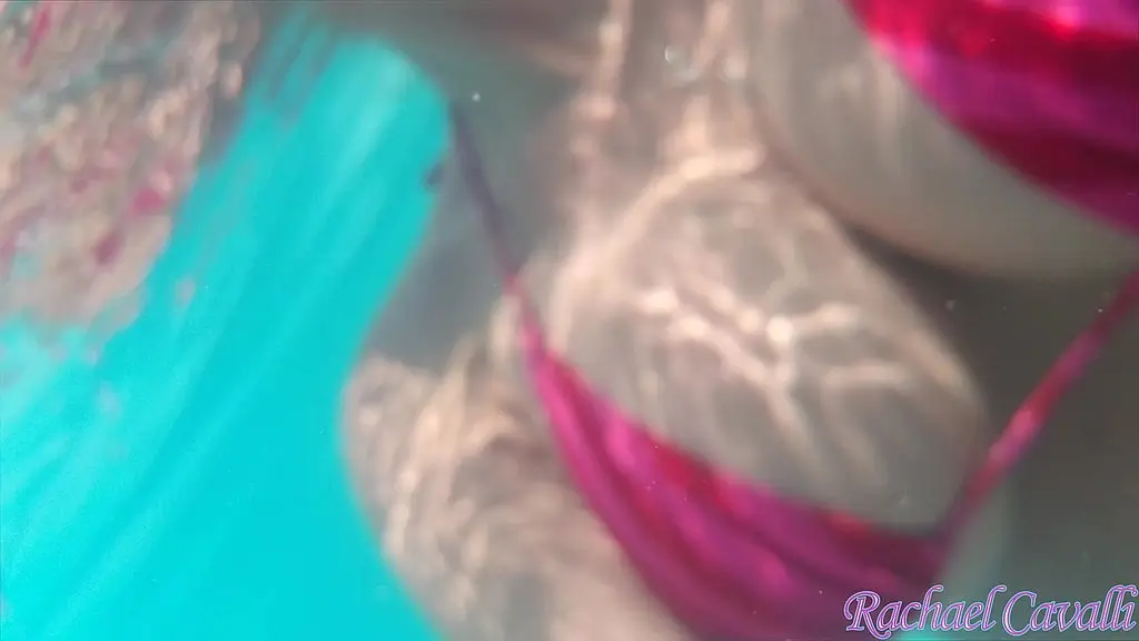 underwater solo masturbation in the pool