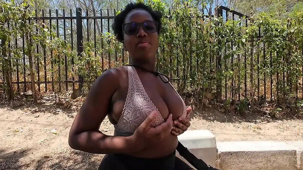 breaking in the ebony newbie outdoor model audition casting nice ass big pierced boobs sexy sweet thick body bitch got the hoe walking the pathway - jhodez1