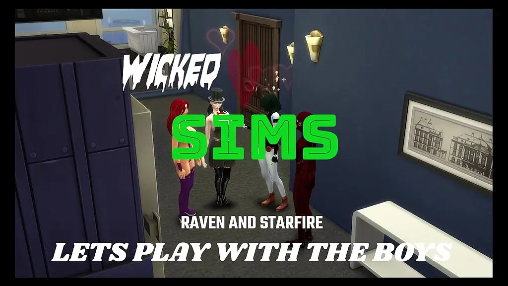 whicked sims: raven and starfire, playing with the boys