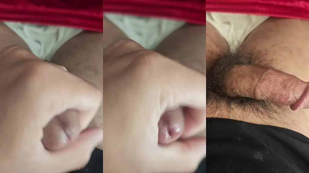 a really good solo moment: jerking off and cumming hard