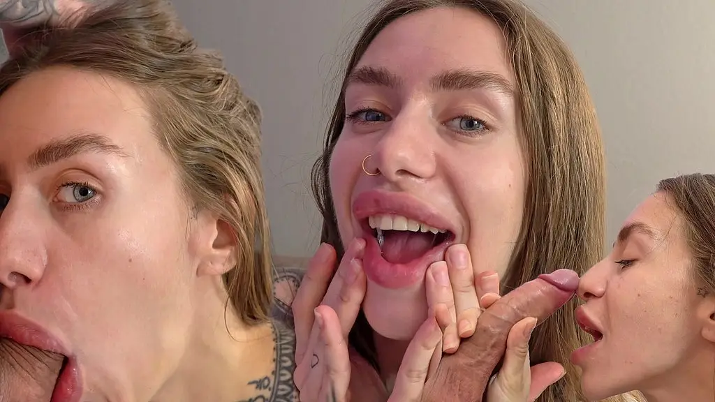 big lips and a blowjob! she swallowed his balls—oh yeah!