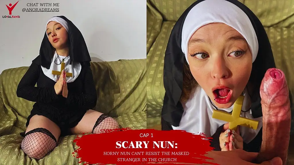 scary nun: horny nun can t resist the masked stranger in the church full video