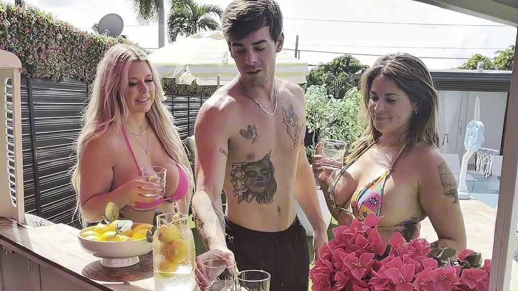 threesome with destiny james and austan t - full scene