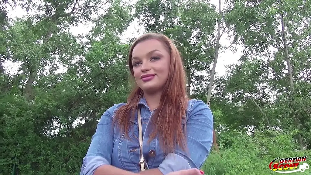german scout - redhead girl daphne klyde pickup for hard casting fuck without condom