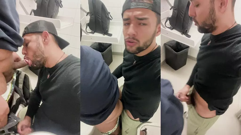 Pincelei meu pau na boquinha do cu desse ursao safado eo macho virou e gozou na minha boca
